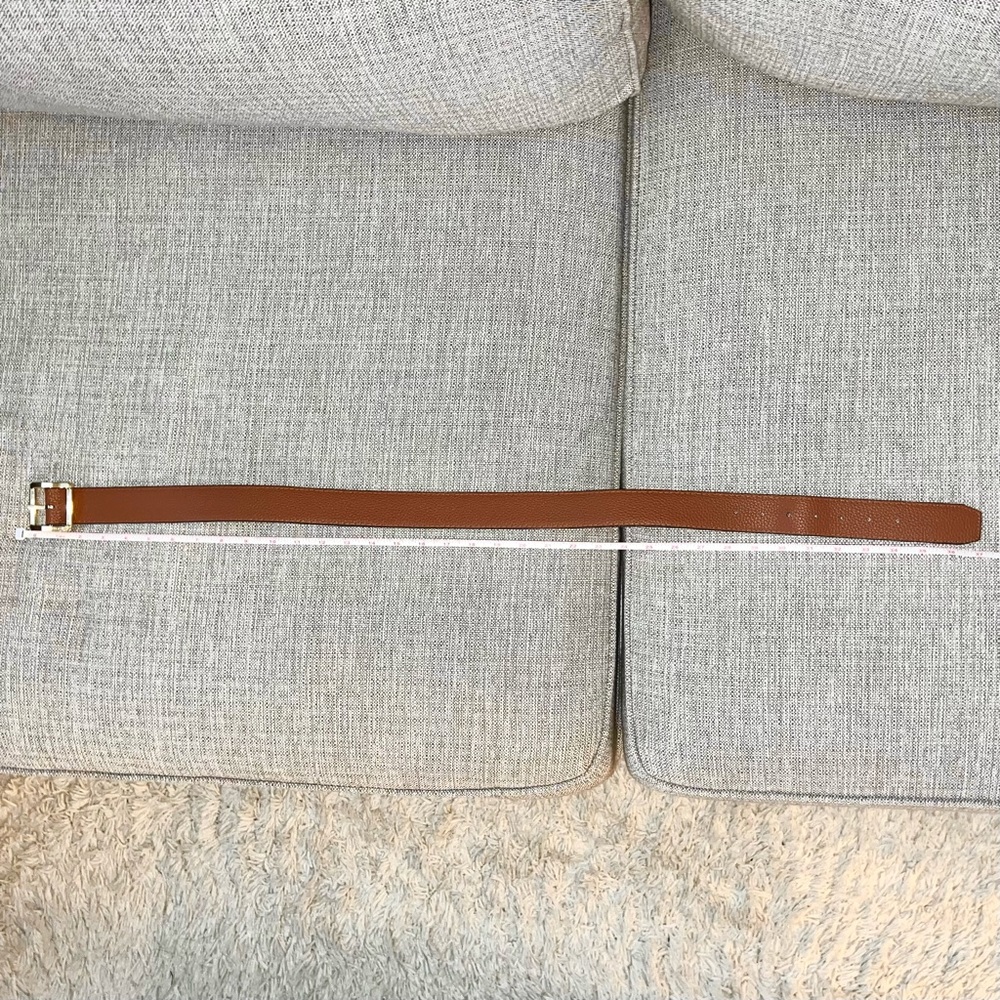 Michael Kors Reversible Logo MK Tan Brown Leather Belt Gold Size Small NWOT - Picture 14 of 15